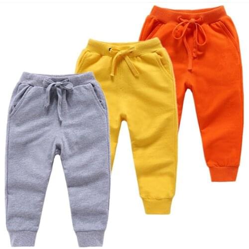 Baby Boy Pants Kids Autumn Spring Clothes Girls Trousers for Children Harem Pants solid colors black grey