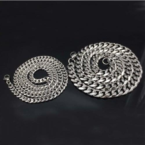 23.62" 5mm/9mm Men Chain Necklace 316l Stainless Steel Chain Stainless Steel Necklace Fashion For DIY Jewelry Making Findings