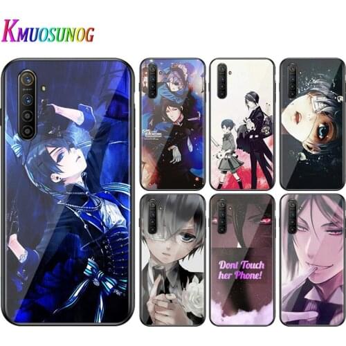 For OPPO A5 A9 2020 F7 Phone Cover Anime Black Butler for OPPO Reno 2 Z 2Z 2F 3 4 Pro 5G Bright Black Phone Case