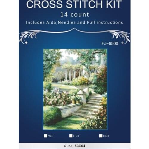 FJ6500 Scenery chinese Stitch, 14CT similar DMC quality Cross Stitch,Sets For Embroidery Kits Counted Cross-Stitching