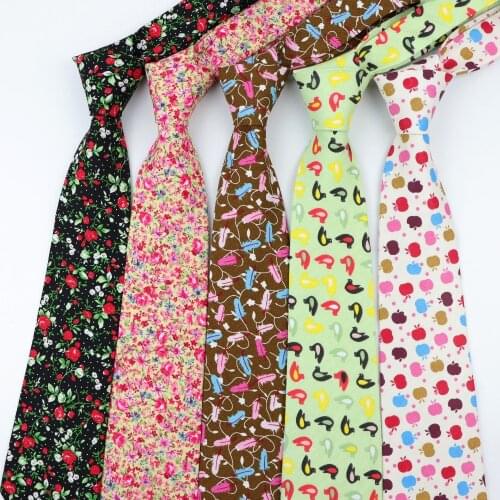 New Fashion Mens Ties 100% Cotton Tie Printing Classic Necktie For Man Business Casual Desinger Men Neckties