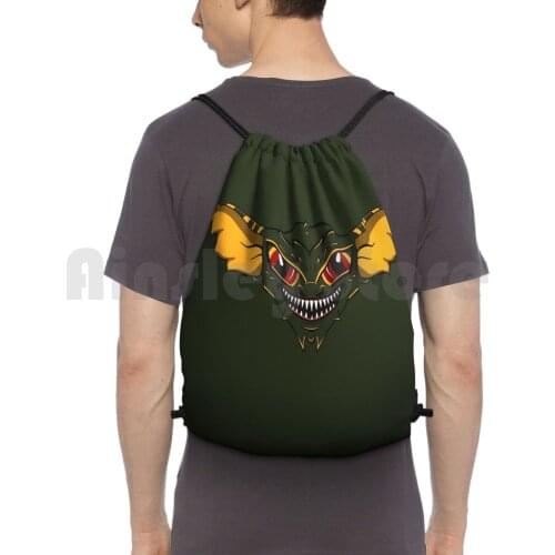Gremlin Backpack Drawstring Bags Gym Bag Waterproof 80S Retro Gremlins Gremlin Movies 80S Movies Green Throwback 80S