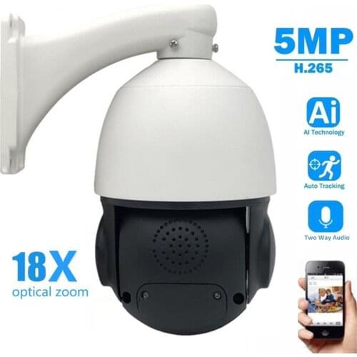 1080P PTZ Auto tracking IP camera 18X Optical Zoom with Microphone Speaker 3D Humanoid Tracking 2MP 5MP IR Surveillance Camera