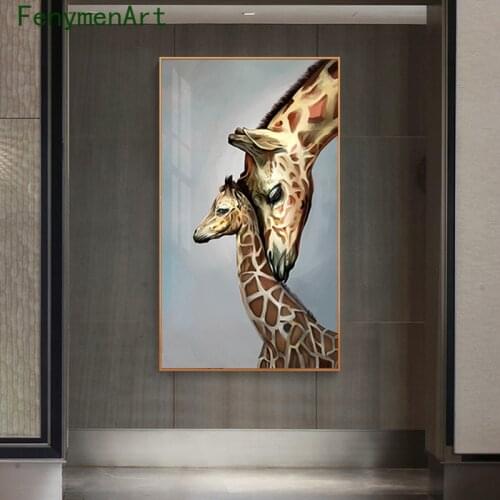Nordic Giraffe Canvas Painting Animal Poster and Prints Modern Wall Art Pictures for Living Room Home Decoration wall art decor