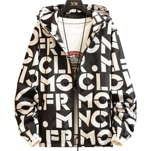 2021 New Mens Jacket Men Windbreakers Autumn Youth Sports Casual Letter Printing Zipper Jackets Men Fashion Clothing Coat