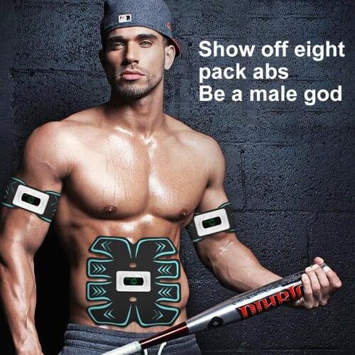 Muscle Electro Stimulator EMS ABS Electrostimulator Abdominal Electric Massager Training Apparatus Fitness Machine Building Body