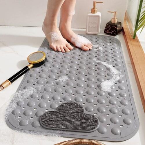 New TPE Shower Room Bath Mats Massage Foot Pad Clean Sole Design Double-sided Non-Slip Bathroom Floor Mat 40x70CM