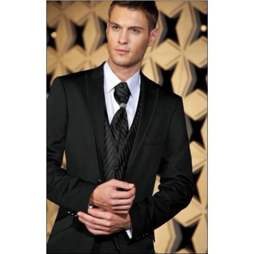 New Arrival High Quality Groom Tuxedos Best man Suit Wedding/Business Groomsman/Men Suits Bridegroom (Jacket+Pants+Tie+Vest)