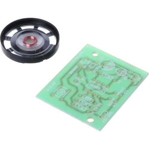 NE555 Oscillator Buzzer Electronic DIY Tone Generator LED Kit 8R 0.25W Speaker New