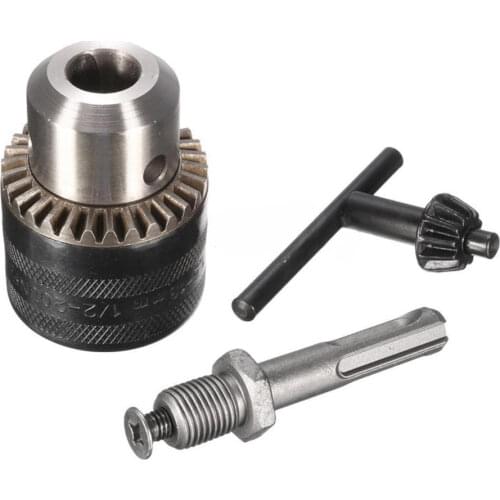 1PCS Drill Chuck + Hex Shank Key +SDS Plus Shank Rotary Hammer Drill Chuck Tool For Household Metal Easily Handle Parts New