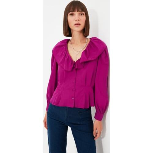Trendyol Collar Detailed Shirt TWOAW22GO0114