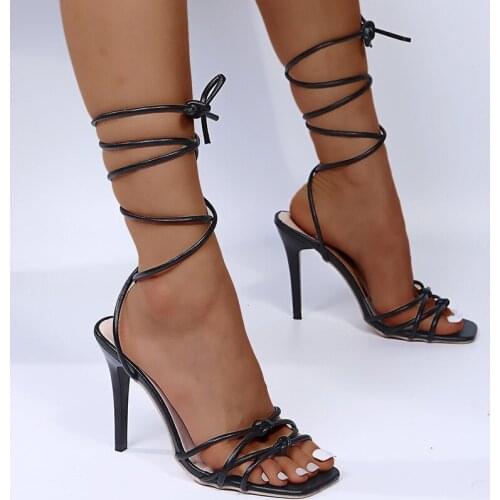 Womens Sandals for women and ladies Feather Strap Transparent Crystal High Heel Thin Pointed Toe Sandals