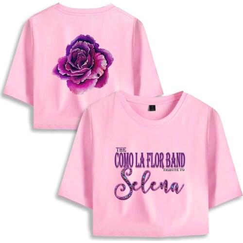 Selena Quintanilla us. Female Singer T-shirt Women Cute Stylish Cool Crop Top Short Sleeve T-shirt Summer Tee Classic Trend Tops