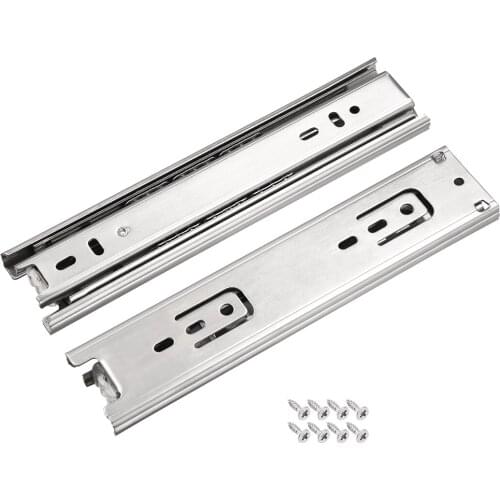 Uxcell Drawer Slides, Full Extension Ball Bearing Slide Thicken Track Rail for Kitchen Cabinet Baskets Furniture Draw 1 Pair