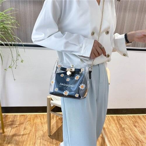 Crossbody bags for women Fashionable luxury printed child and mother transparent bag designer fashion summer shoulder bucket bag