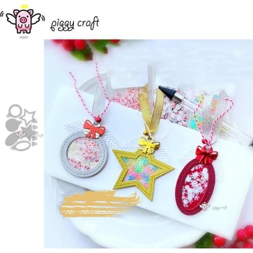 Piggy Craft metal cutting dies cut die mold Christmas Shaker bell Scrapbook paper craft knife mould blade punch stencils dies