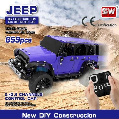 SW (RC) 004 alloy assembled remote control car 1:16 stainless steel 4 channel remote control jeep 659PCS