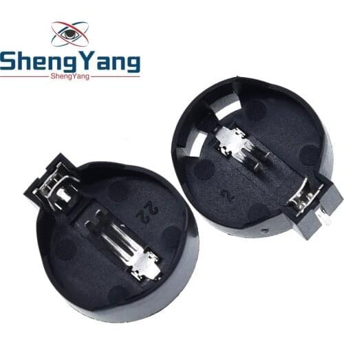 TZT 10PCS Battery Button Cell Holder Socket Case CR2032 cr2032 battery holder 2032