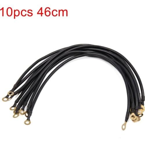 X Autohaux 26cm 46cm DC 12V 24V Black Car Auto Battery Ground Wire Electric Conduction Stable Voltage Cable