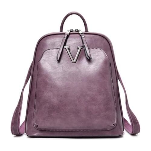 Girls Lady Travel Backpacks 2021 Retro Women Backpack High Quality Leather Luxury Unisex Backpack Fashion School Bag for Teenage