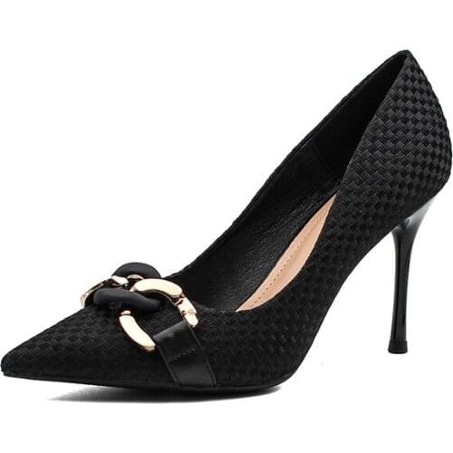 Womens High Heels Shoes 2021 Spring and Summer Stilettos All-Match Temperament Sexy Shallow Pointed Single Shoes