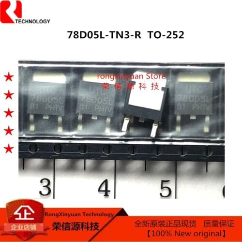 10 pcs/lot 78D05L-TN3-R 78D05L TO-252 UTC78D05L UTC78D05 78D05 3-TERMINALS 0.5A POSITIVE VOLTAGE REGULATOR 100% New original