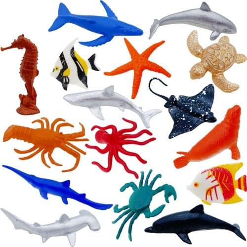 5Pcs/Set Simulation Plastic Ocean Animals Model Sea Creatures Model Sea Marine Animal Figures Educative Toys for Children