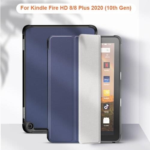 Case for All-New Kindle Fire HD 8 plus 2020, PU Leather Cover for Fire HD8 10th Generation Magnetic Slim Funda Capa