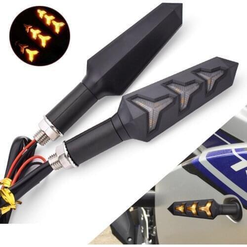 For Aprilia RSV MILLE / R SHIVER / GT TUONO / R MANA Universal Motorcycle Turn Signals Tail Light LED Flowing Water Lamp 12V