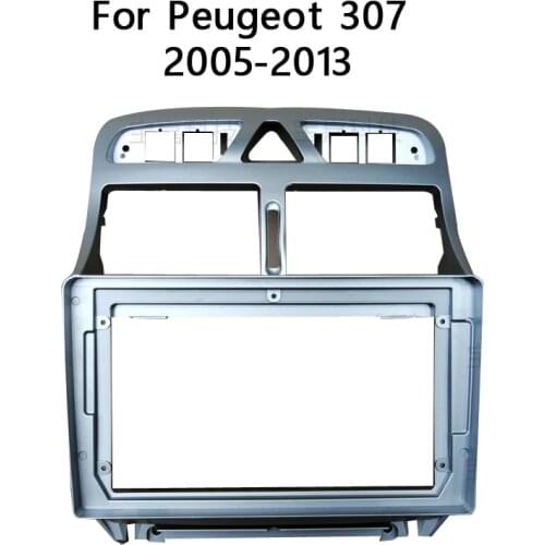 For Peugeot 307 2005-2013 Car Fascia Navigation Frame Dash Frame Kit For 9" Universal Android Multimedia Player car radio plate