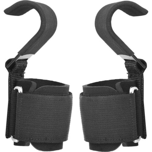 Women Mens Weight Lifting Hooks Power Lifting Wrist Straps for Pull ups Weightlifting Strap Hooks for Home Gym Training Workout