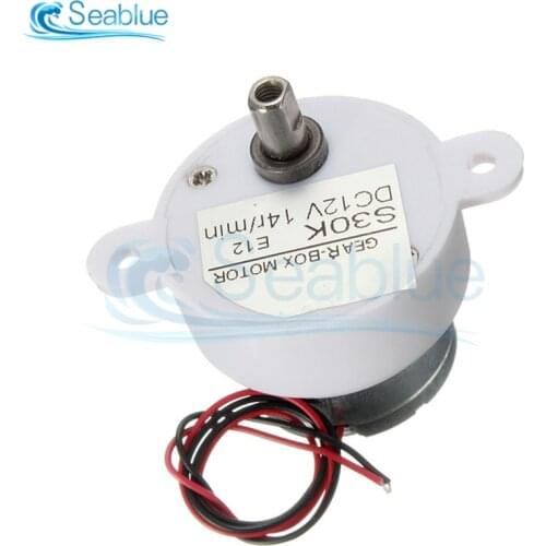 DC 12V Electric Brushless DC Motor High Torque Gear Motor Geared Box S30K Reduction Motor 14RPM 2 Wires For Electronic Toys Fan