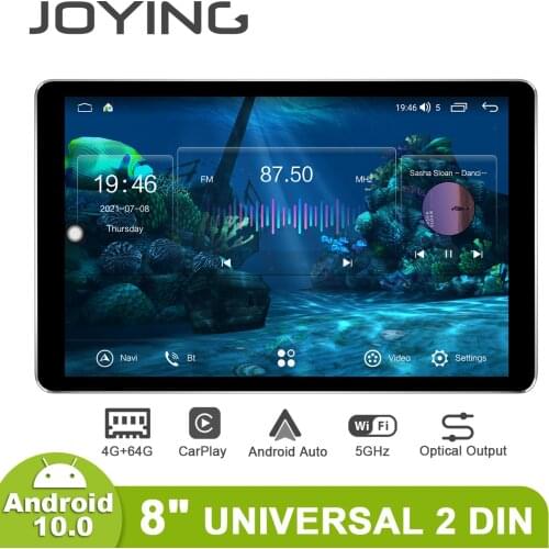 Joying Radio Tape Recorder 2 din Android 10 Head Unit Universal Car Multimedia Player 8” Autoradio Bluetooth New User Interface