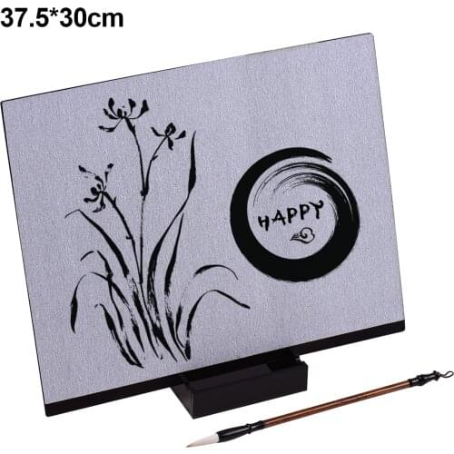 Reusable Buddha Board Artist Board Paint with Water Brush & Stand Release Pressure Relaxation Meditation Art Mindfulness Gift