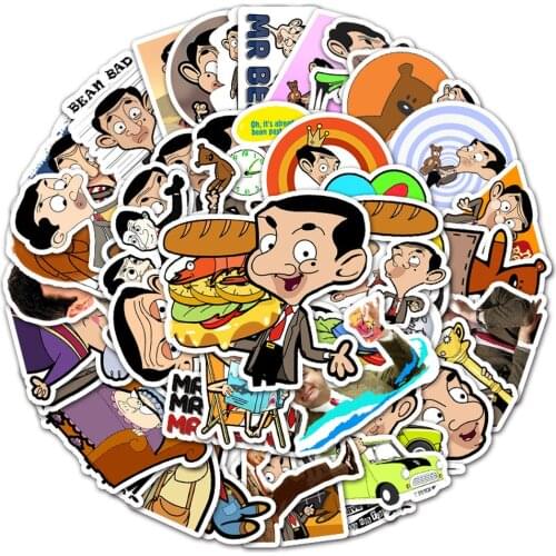 10/50Pcs Mr. Bean Stickers for Luggage Laptop Refrigerator Motorcycle Skateboard Pegatinas 2021