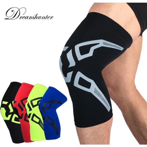 Outdoor Running Knee Sleeves Breathable Compression Knee Warmers Protectors Sports Training Basketball Leg Supports