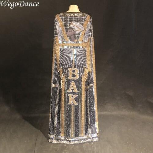 New Women Nightclub Party Stage Wear Bling Costumes Sexy Cape Full Of Silver Gold Sparkling Crystals Clothing