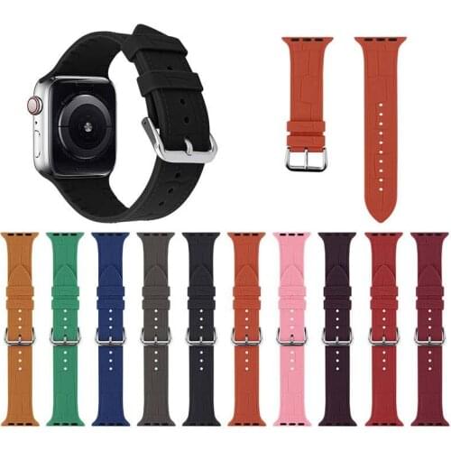Apple Watch Silicone Straps, 40mm, 38mm, 42mm and 44mm Soft and Breathable Straps for IWatch 3, 4, 5, 6 Se Apple Watch Strap