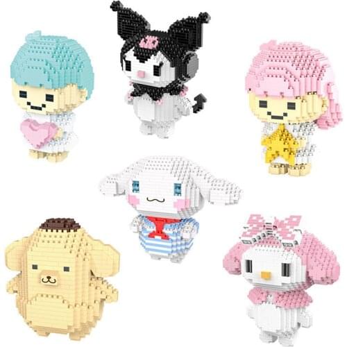 Cartoon series Cinnamoroll dog Kulomi action figures mini Bricks Building blocks Assembled Plastic model diy Educational toys