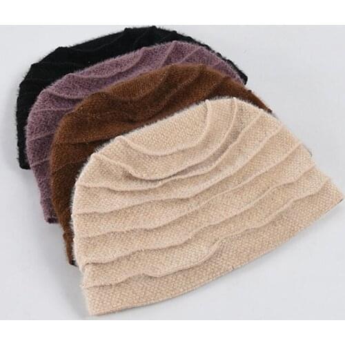 2020 Hat New Pile Hat Knitted Hat Male Korean Casual All-match Hood Autumn and Winter Thickened Warm Wool Female Style Material