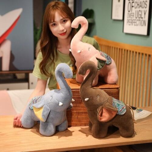 30-55cm Cute Elehpant Plush Toys Stuffed Soft Lovely Creative Animals Dolls Pillow For Kids Girls Birthday Gifts