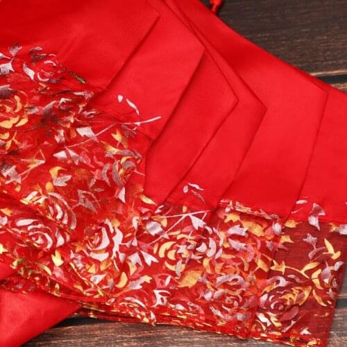 Wedding Bride Umbrella Folding Big Red Wedding Umbrella Sunny and Rainy Dual-Use Chinese Wedding out Triple Folding Umbrella