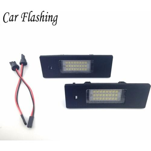 2PCS Error Free white 12V 24SMD led license plate light Fit for BMW 1 Series E87N E85 Z4 E86 6 Series E63 E64 Car Styling