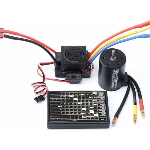 3650 3100kv 3900kv 4300kv Brushle Motor Upgrade Sensorless 60a Esc Combo For 1:8 1:10 Rc Car Boat Part-3100kv