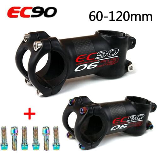 EC90 31.8 Mountain Bike Stems Carbon 6/17degrees Stem Short Bicycle Sterm 60-120mm Bicycle Accesorios Handlebar Stems