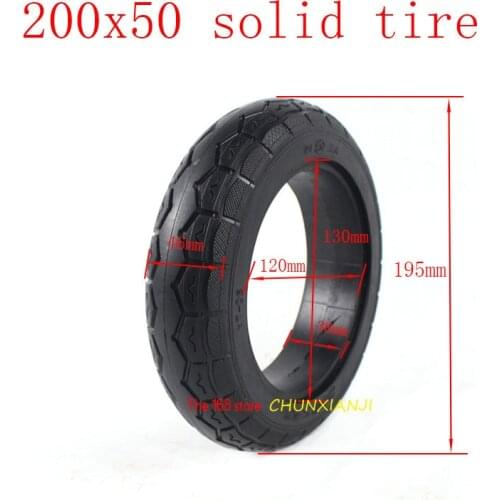 High quality 200*50 Solid tyres 200x50 tubeless tire Non-inflatable tyre fits motorcycle Balancing Hoverboard Electric Scooter