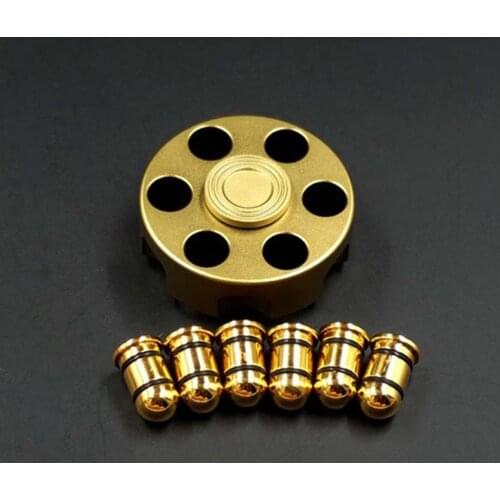 1pcs Spinning Revolver Design Relieve Stress Toy Detachable Bullet EDC Rotating Adult Decomression Toy