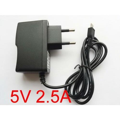 100PCS 5V2.5A High Quality AC100-240V DC 5V 2.5A Micro USB Charger Adapter Power Supply for Raspberry Pi EU Plug