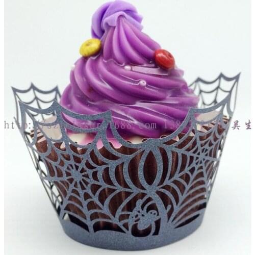 100PCS/LOT Spider Web Cupcake Cup/ Party Cake Wrappers/ Halloween Decoration