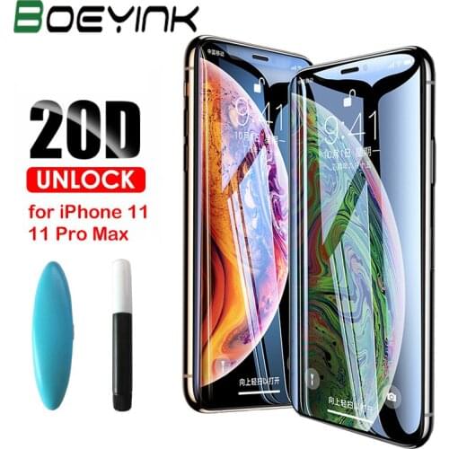 100D UV Full Glue Sceen Protector For iPhone 11 Pro Max X XS Nano Liquid Tempered Glass For iPhone 11 Pro Max 2019 X Screen Film